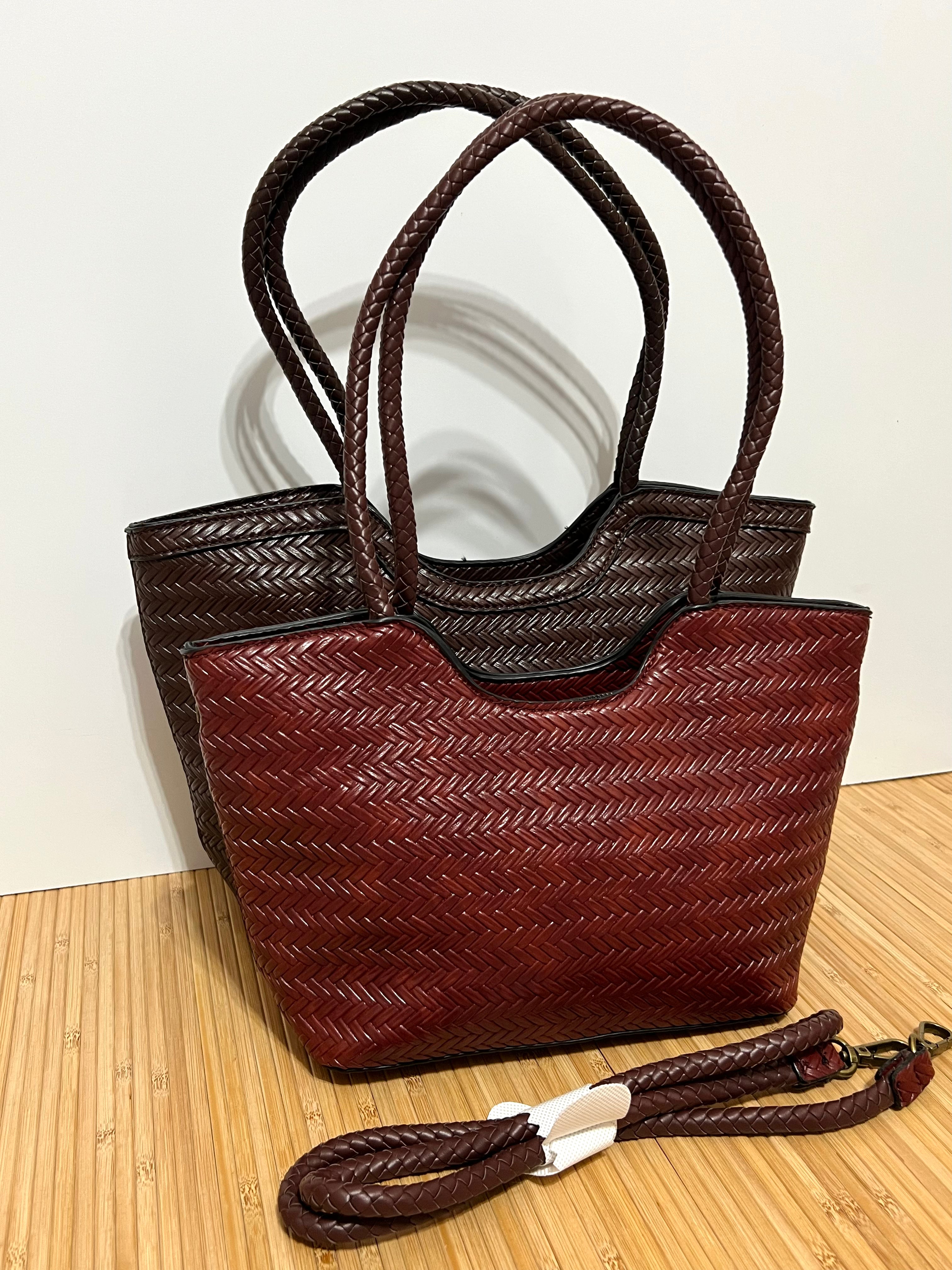 Bolso Capazo Trenzado de hombro con Cremallera | Medidas 33x20x10 cm o 40x24x10 cm