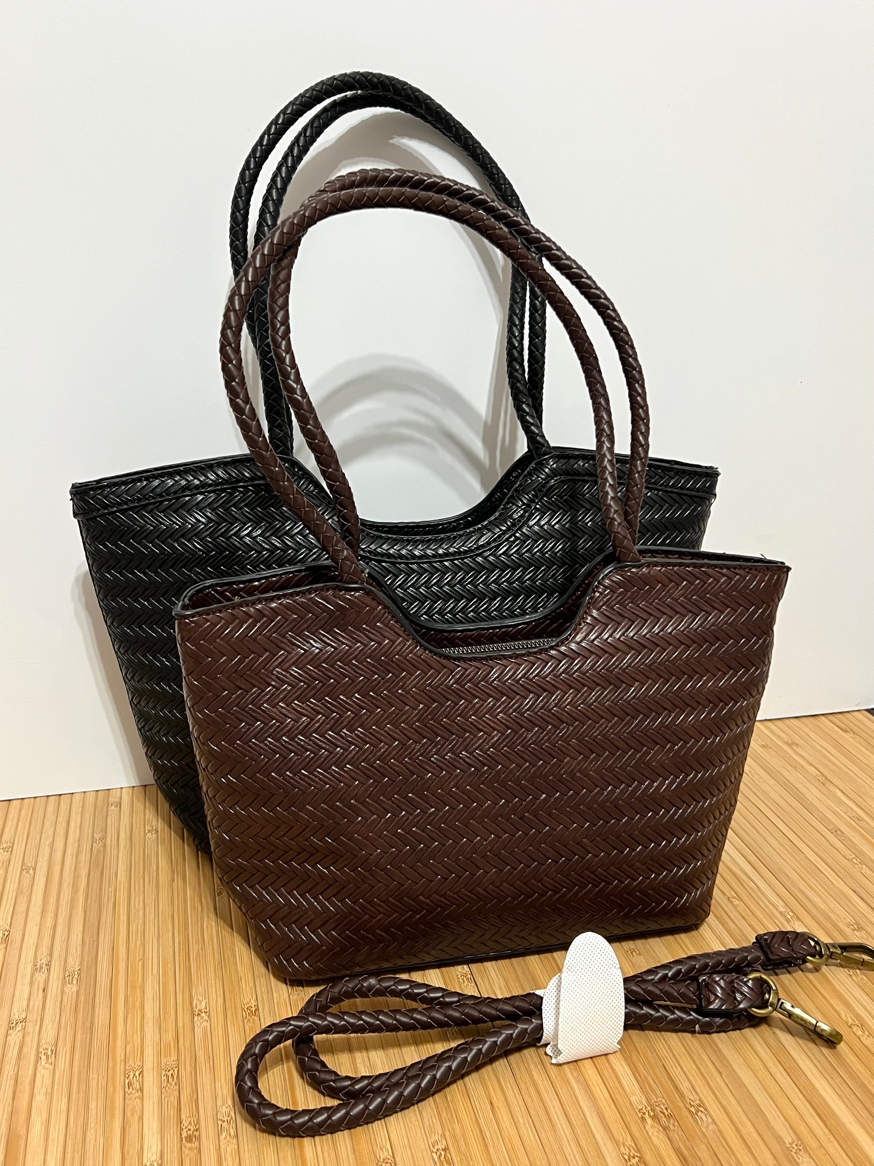 Bolso Capazo Trenzado de hombro con Cremallera | Medidas 33x20x10 cm o 40x24x10 cm