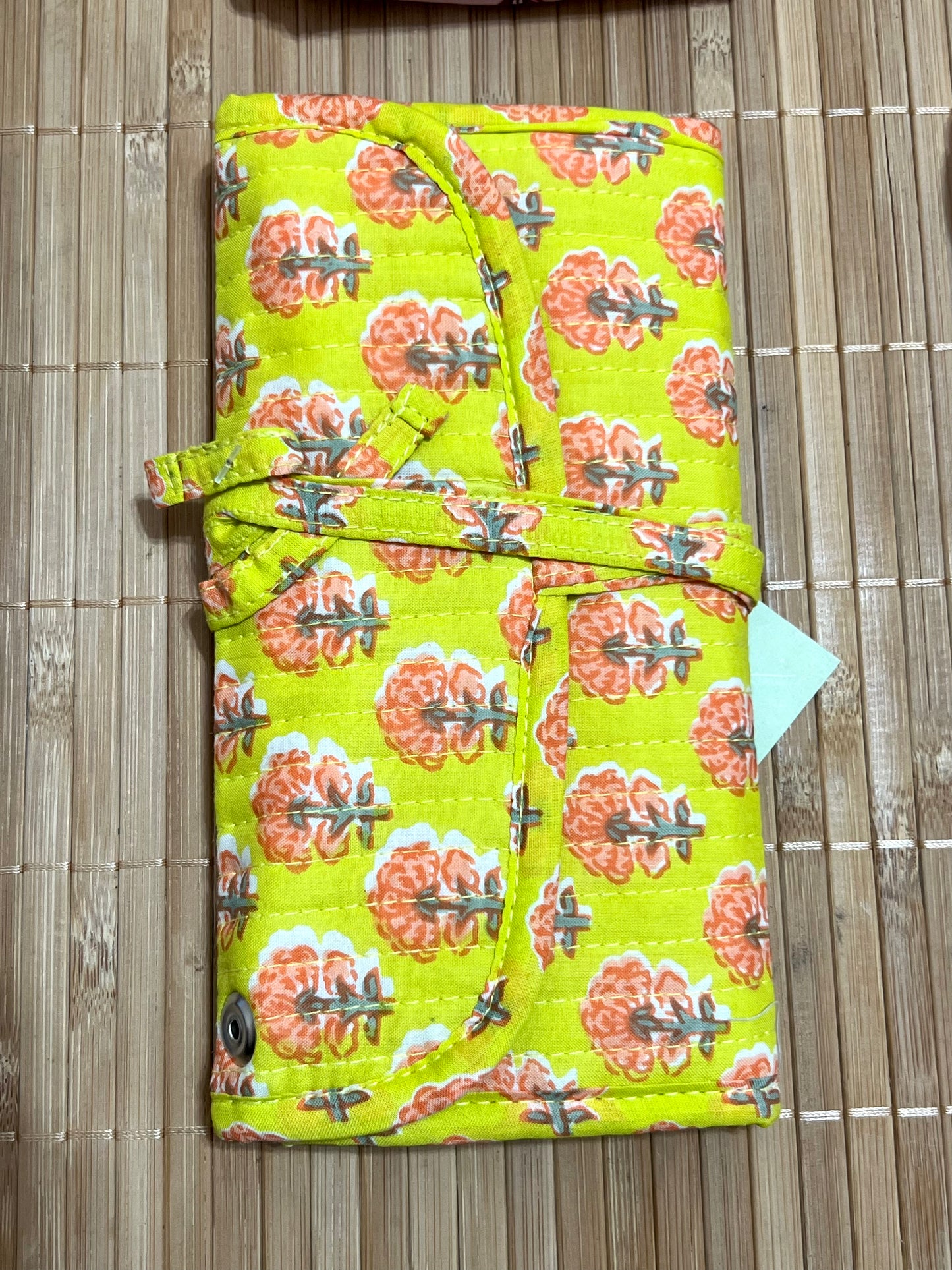 Joyero de algodón de viaje | Organizador de joyas con compartimentos