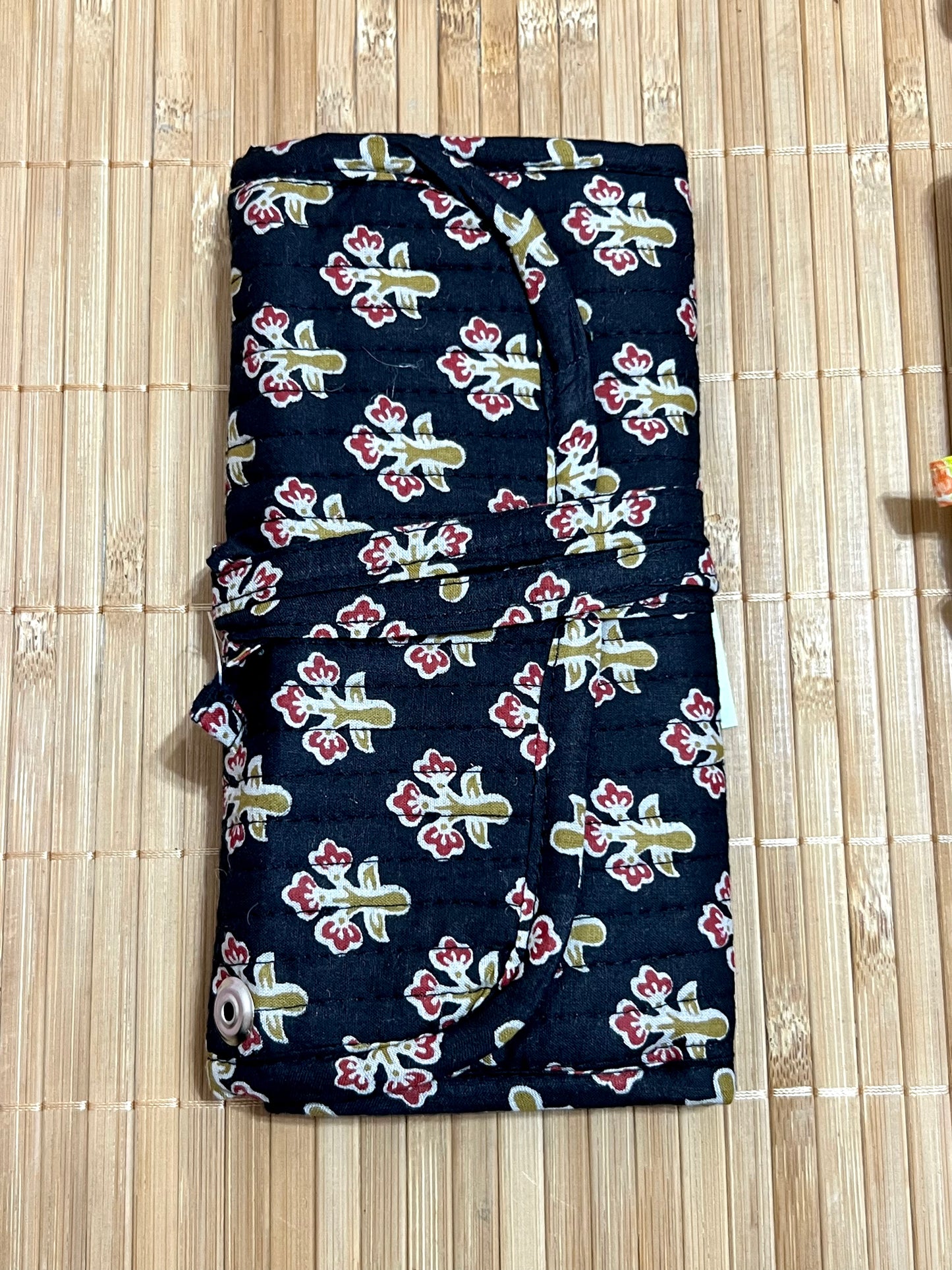 Joyero de algodón de viaje | Organizador de joyas con compartimentos