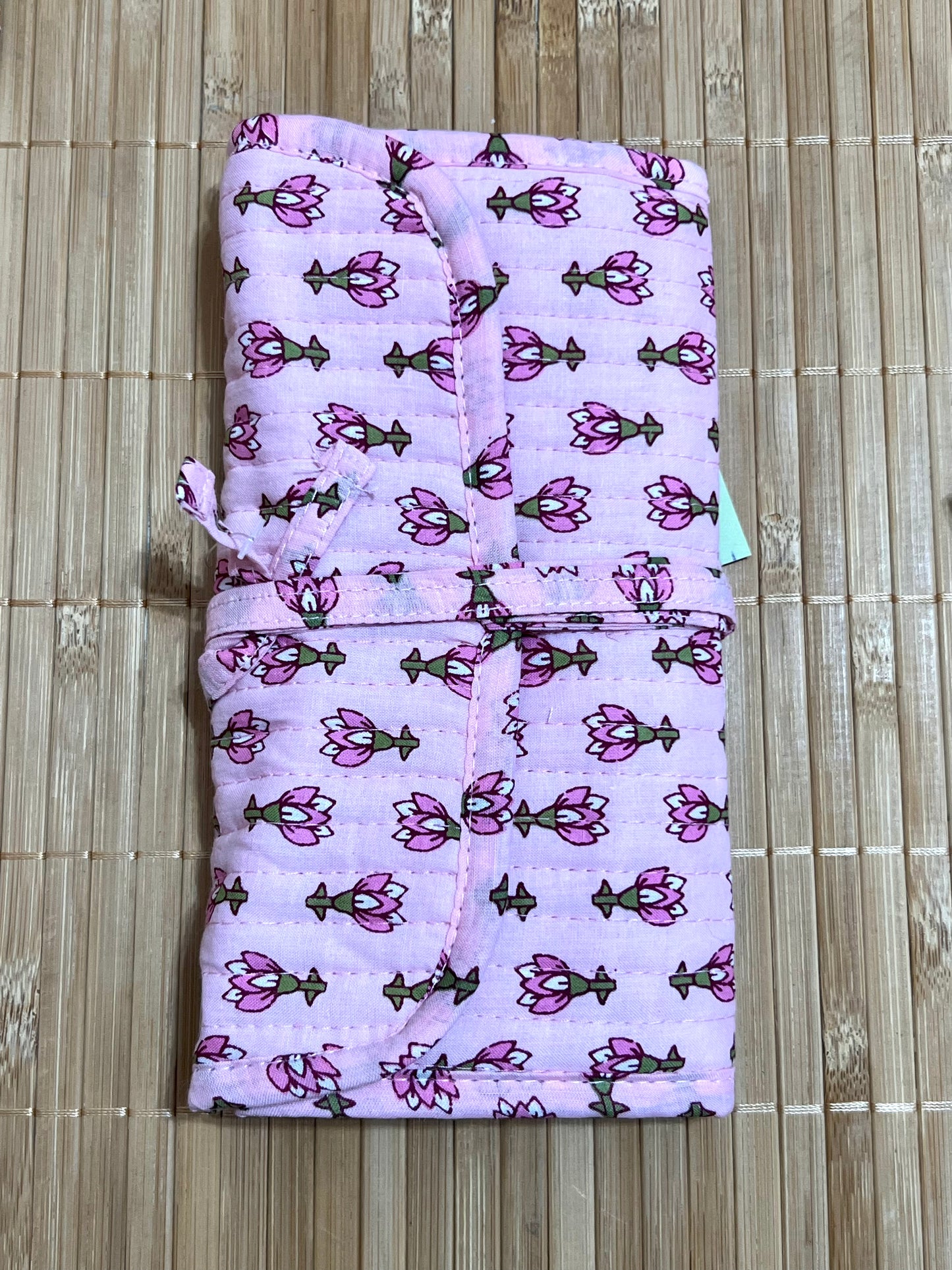 Joyero de algodón de viaje | Organizador de joyas con compartimentos