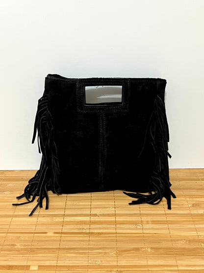 Bolso con flecos y con asa larga de hombro para colgar  – 27x25x7 cm