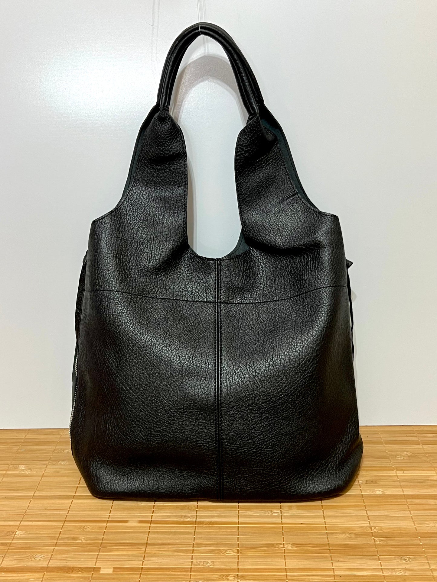 Bolso shopper grande de piel sintética - Bolso para la Universidad 2 en 1