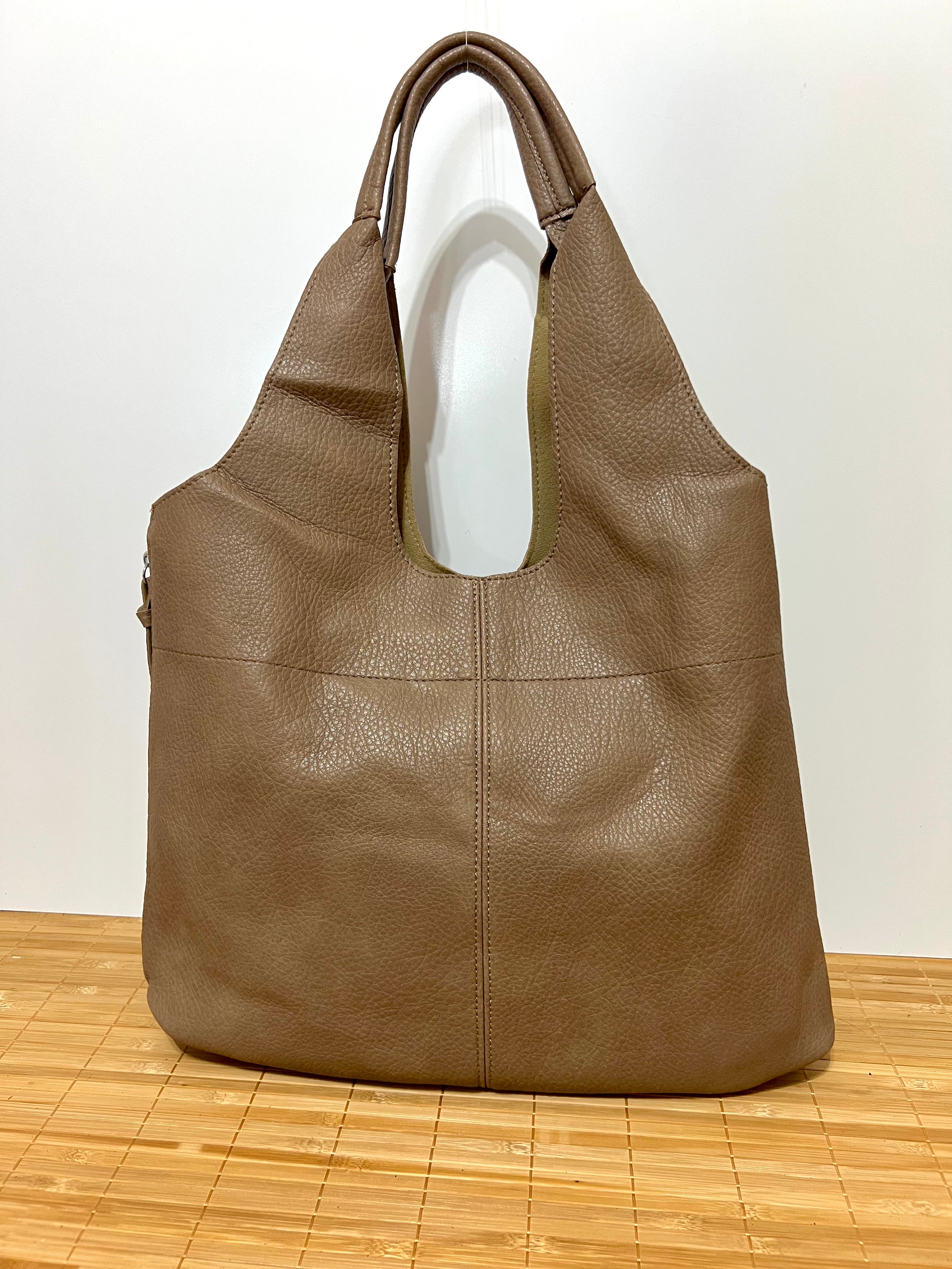 Bolso shopper grande de piel sintética - Bolso para la Universidad 2 en 1