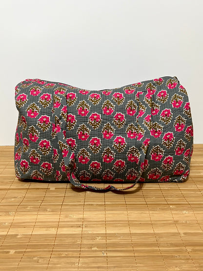 Bolso viaje de India de algodón hecho a mano | Bolso para usar como equipaje de mano o cabina 40x30x20 cm