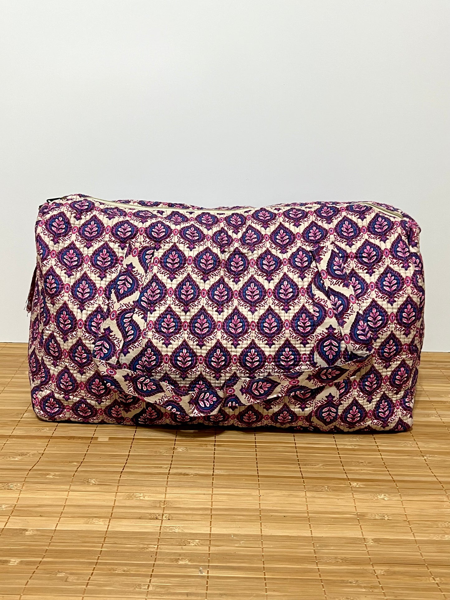 Bolso viaje de India de algodón hecho a mano | Bolso para usar como equipaje de mano o cabina 40x30x20 cm