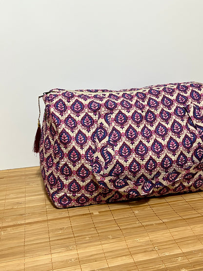 Bolso viaje de India de algodón hecho a mano | Bolso para usar como equipaje de mano o cabina 40x30x20 cm