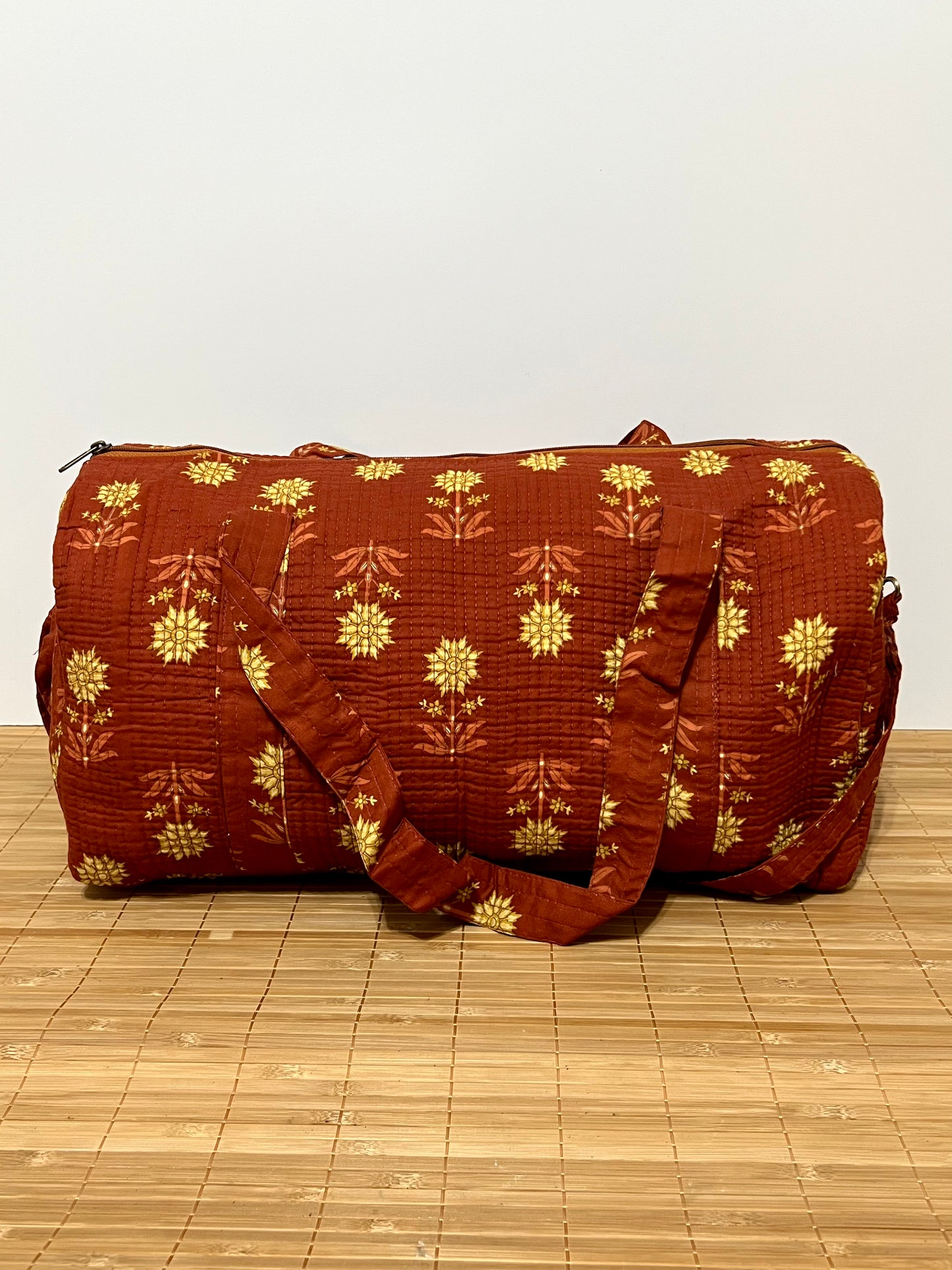 Bolso viaje de India de algodón hecho a mano | Bolso para usar como equipaje de mano o cabina 40x30x20 cm