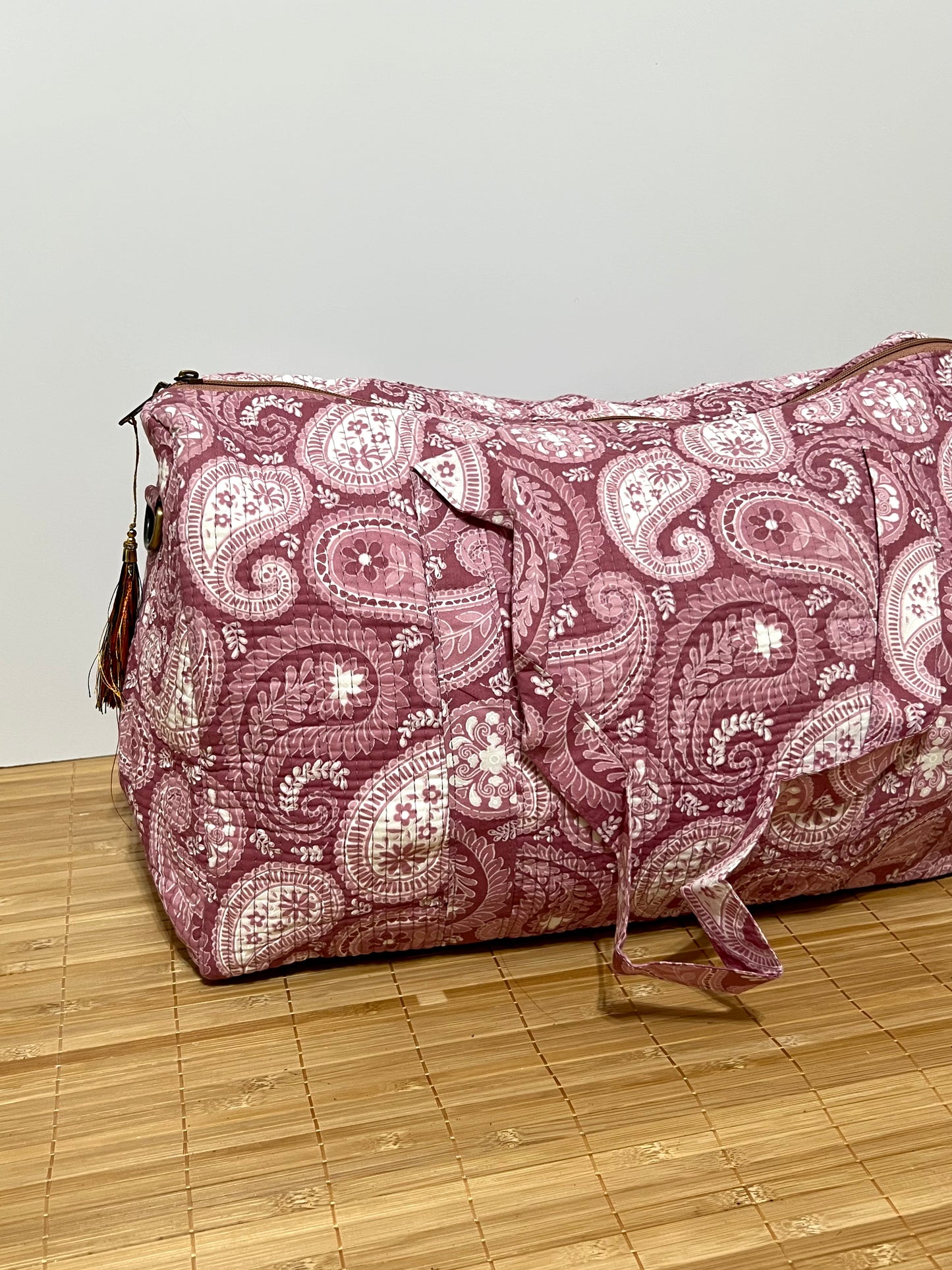 Bolso viaje de India de algodón hecho a mano | Bolso para usar como equipaje de mano o cabina 40x30x20 cm