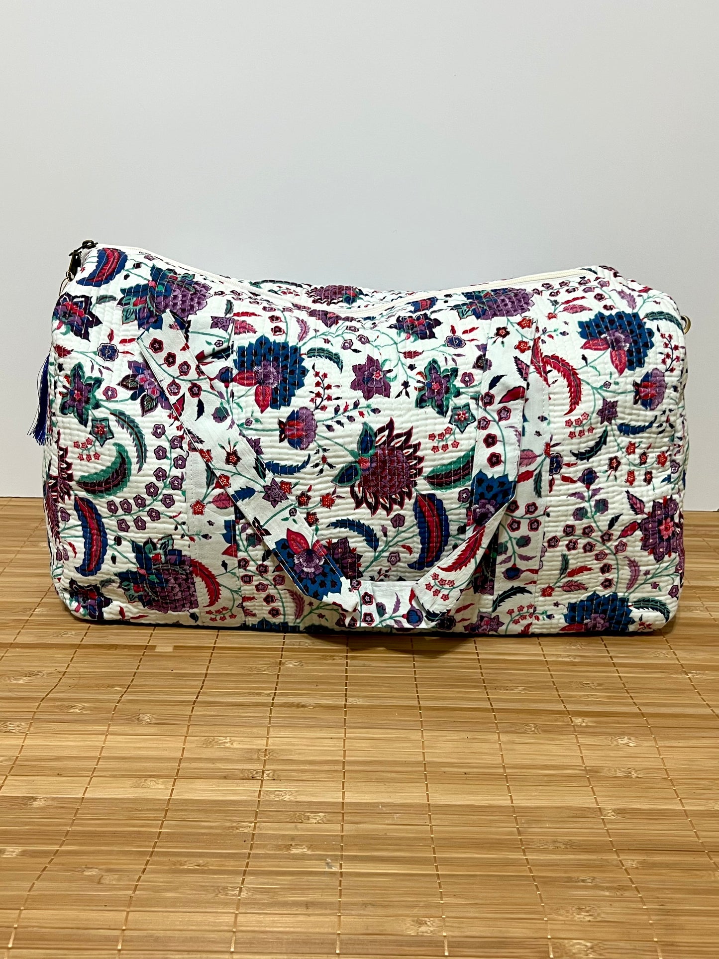 Bolso viaje de India de algodón hecho a mano | Bolso para usar como equipaje de mano o cabina 40x30x20 cm