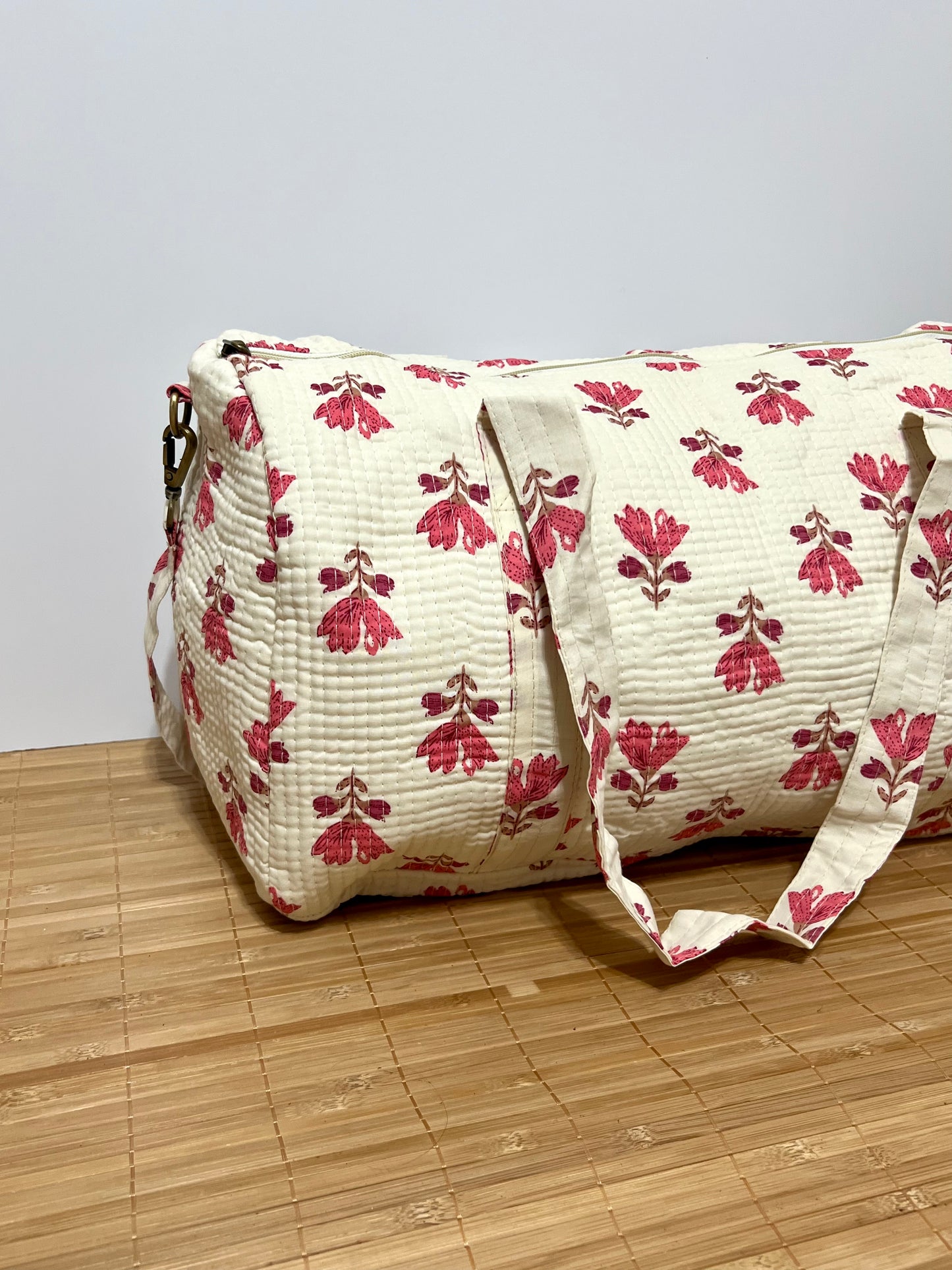 Bolso viaje de India de algodón hecho a mano | Bolso para usar como equipaje de mano o cabina 40x30x20 cm