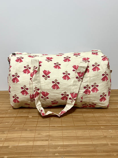 Bolso viaje de India de algodón hecho a mano | Bolso para usar como equipaje de mano o cabina 40x30x20 cm