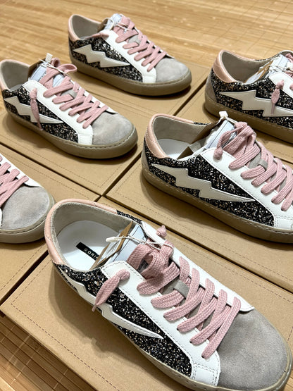 Zapatillas rayo con purpurina mujer – Tallas 35 a 41 | Tallan grandes, pedir una talla menos