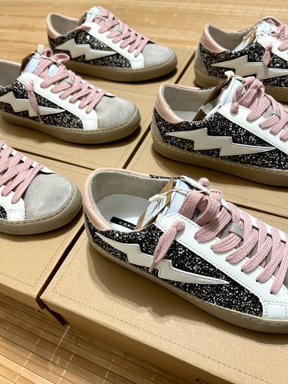 Zapatillas rayo con purpurina mujer – Tallas 35 a 41 | Tallan grandes, pedir una talla menos