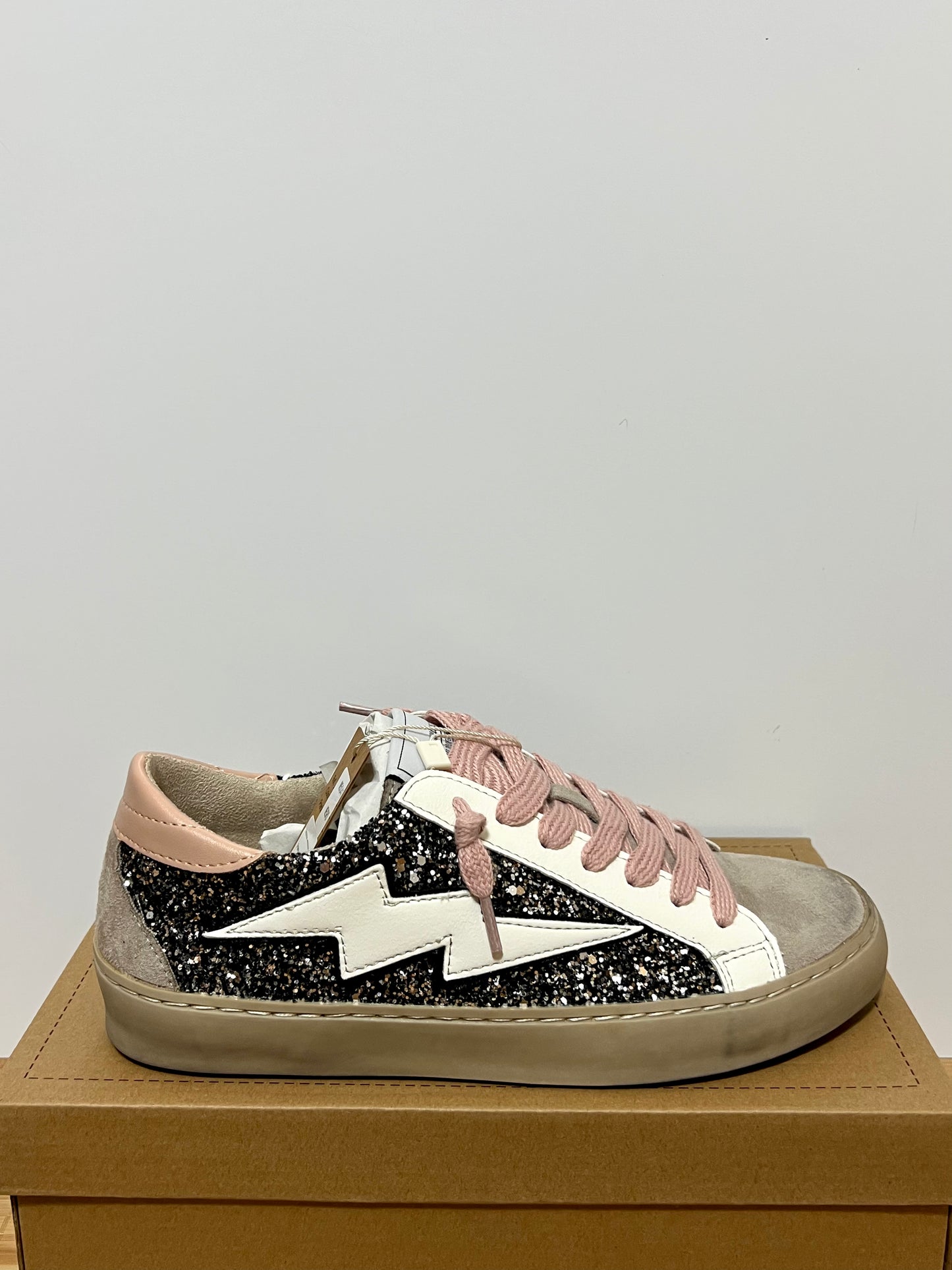 Zapatillas rayo con purpurina mujer – Tallas 35 a 41 | Tallan grandes, pedir una talla menos