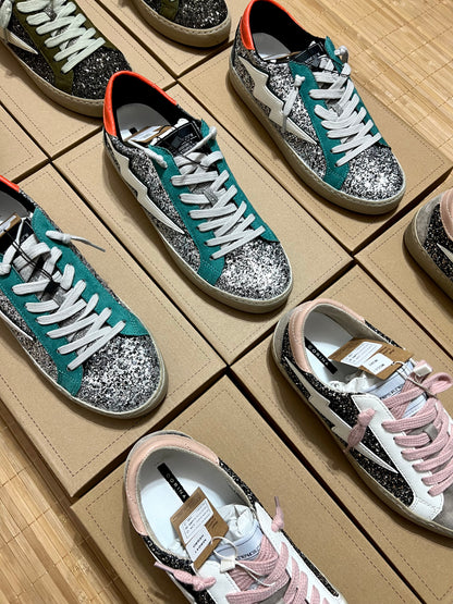 Zapatillas rayo con purpurina mujer – Tallas 35 a 41 | Tallan grandes, pedir una talla menos