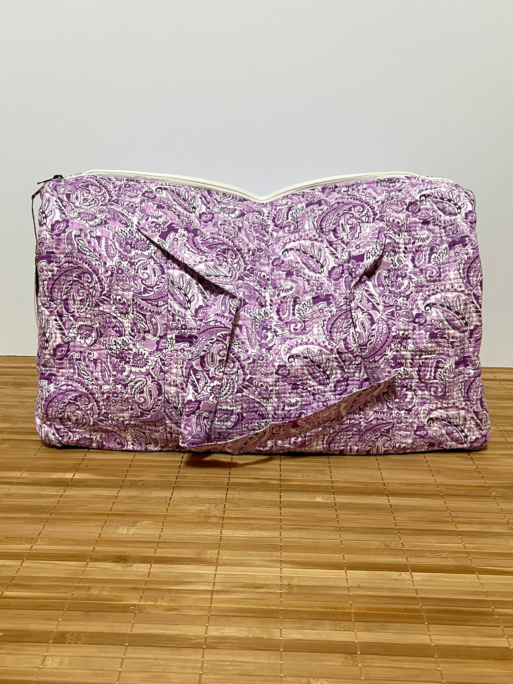 Personalisierte Reisetasche aus bedruckter Baumwolle mit Initialen – 40 × 30 × 20 cm