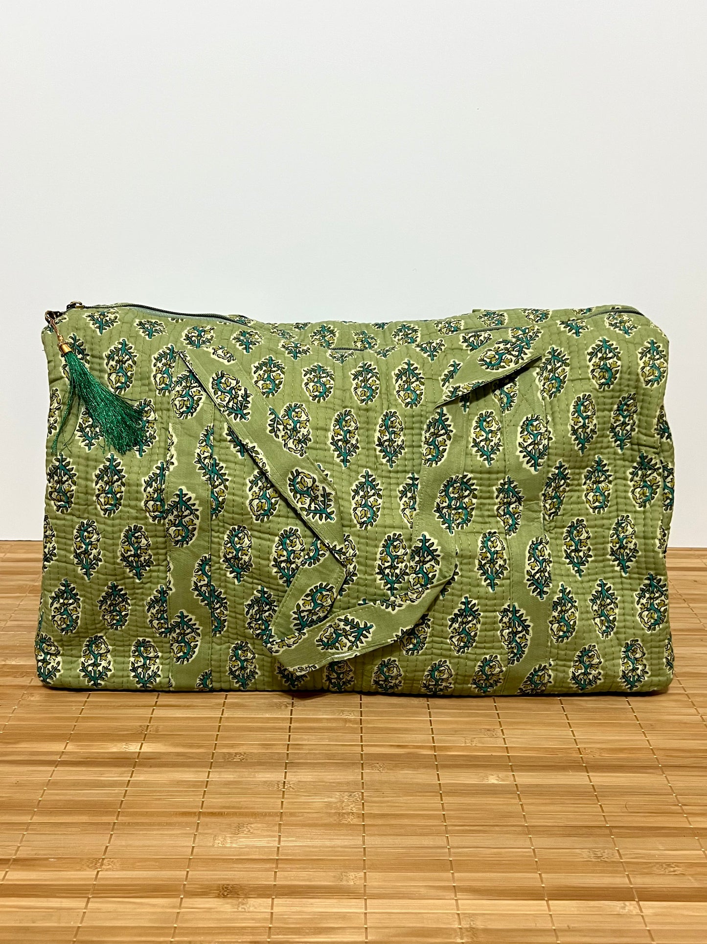 Bolso viaje de India de algodón hecho a mano | Bolso para usar como equipaje de mano o cabina 40x30x20 cm