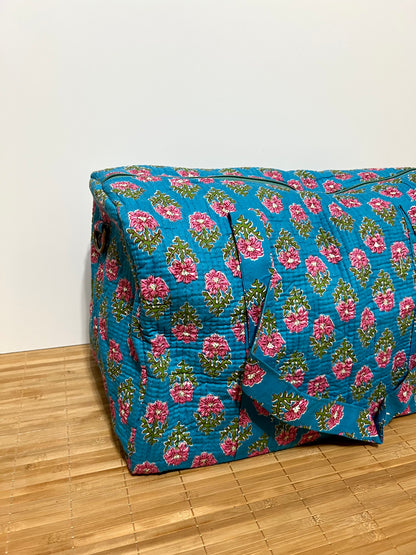 Bolso viaje de India de algodón hecho a mano | Bolso para usar como equipaje de mano o cabina 40x30x20 cm