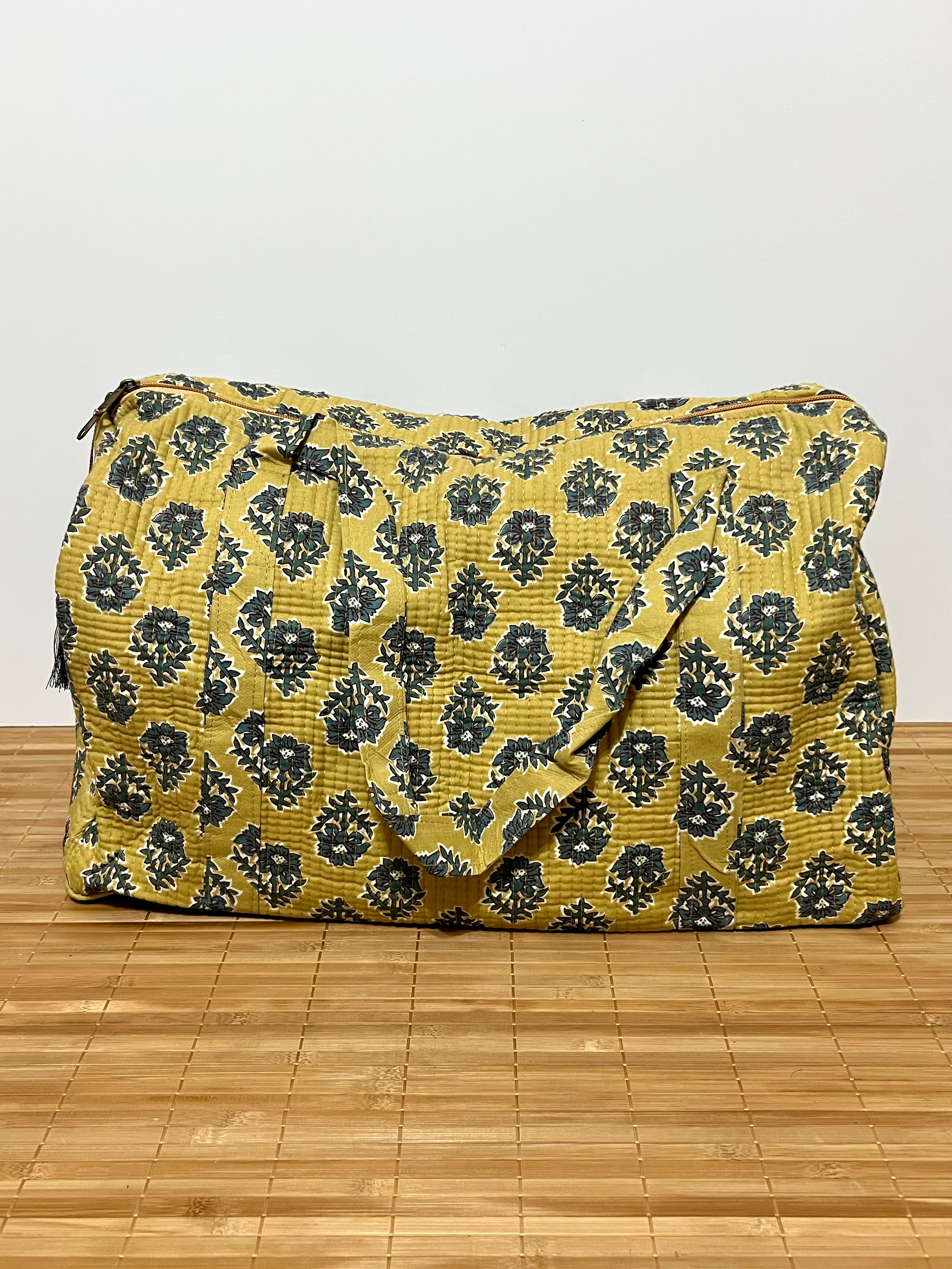 Bolso de viaje estampado de algodón personalizado iniciales – 40 × 30 × 20 cm