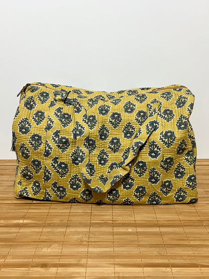 Bolso viaje de India de algodón hecho a mano | Bolso para usar como equipaje de mano o cabina 40x30x20 cm