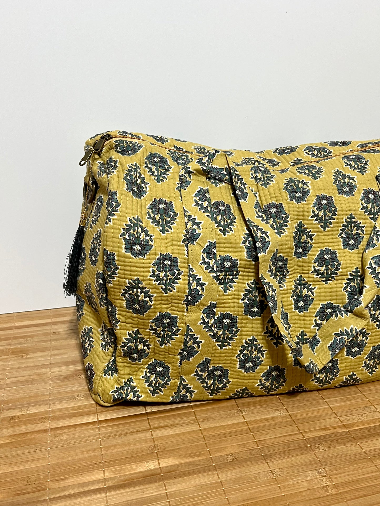 Bolso viaje de India de algodón hecho a mano | Bolso para usar como equipaje de mano o cabina 40x30x20 cm