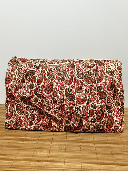 Bolso viaje de India de algodón hecho a mano | Bolso para usar como equipaje de mano o cabina 40x30x20 cm