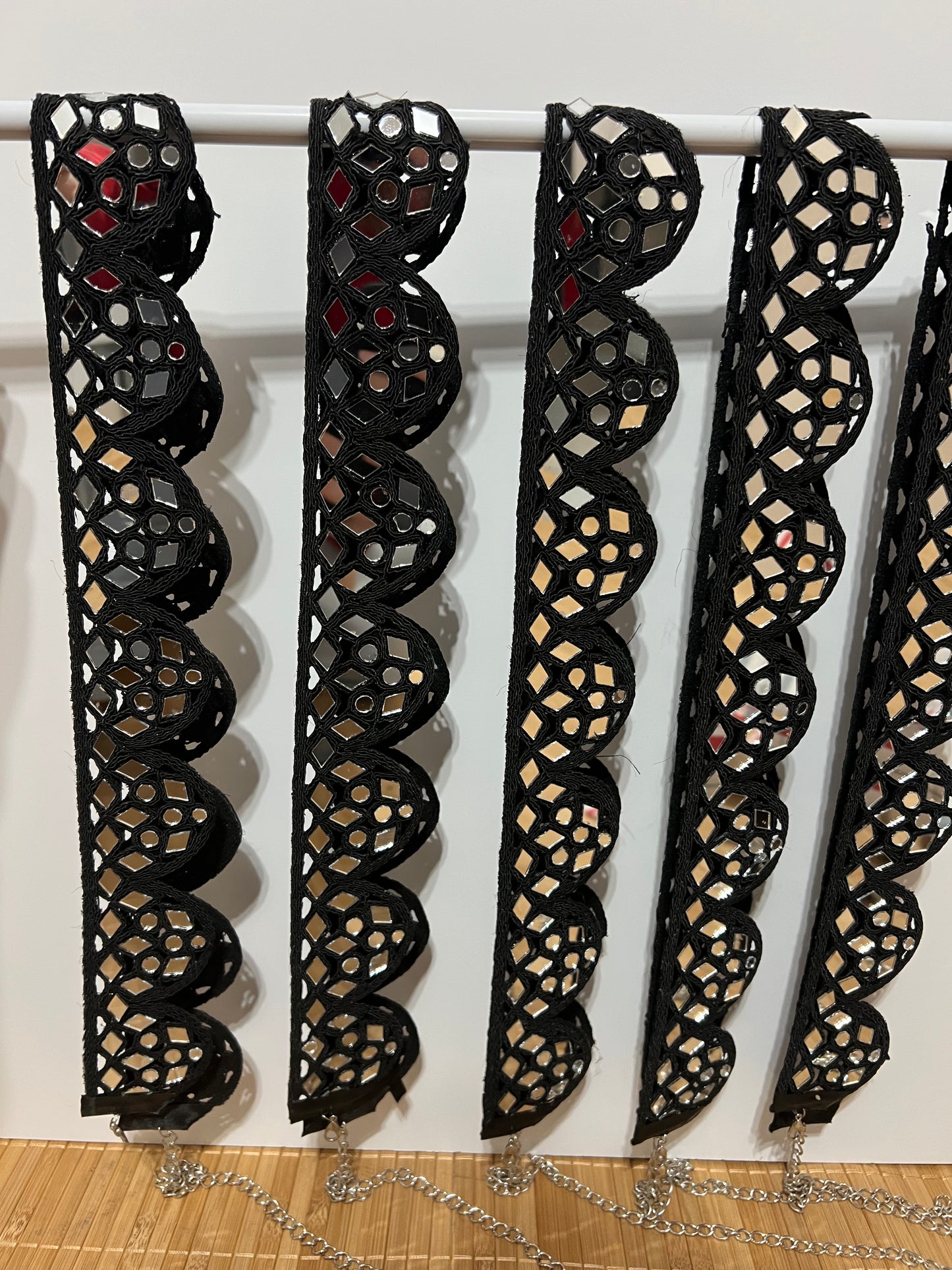 Cinturón espejos Dorado y Plateado mujer con cadena ajustable