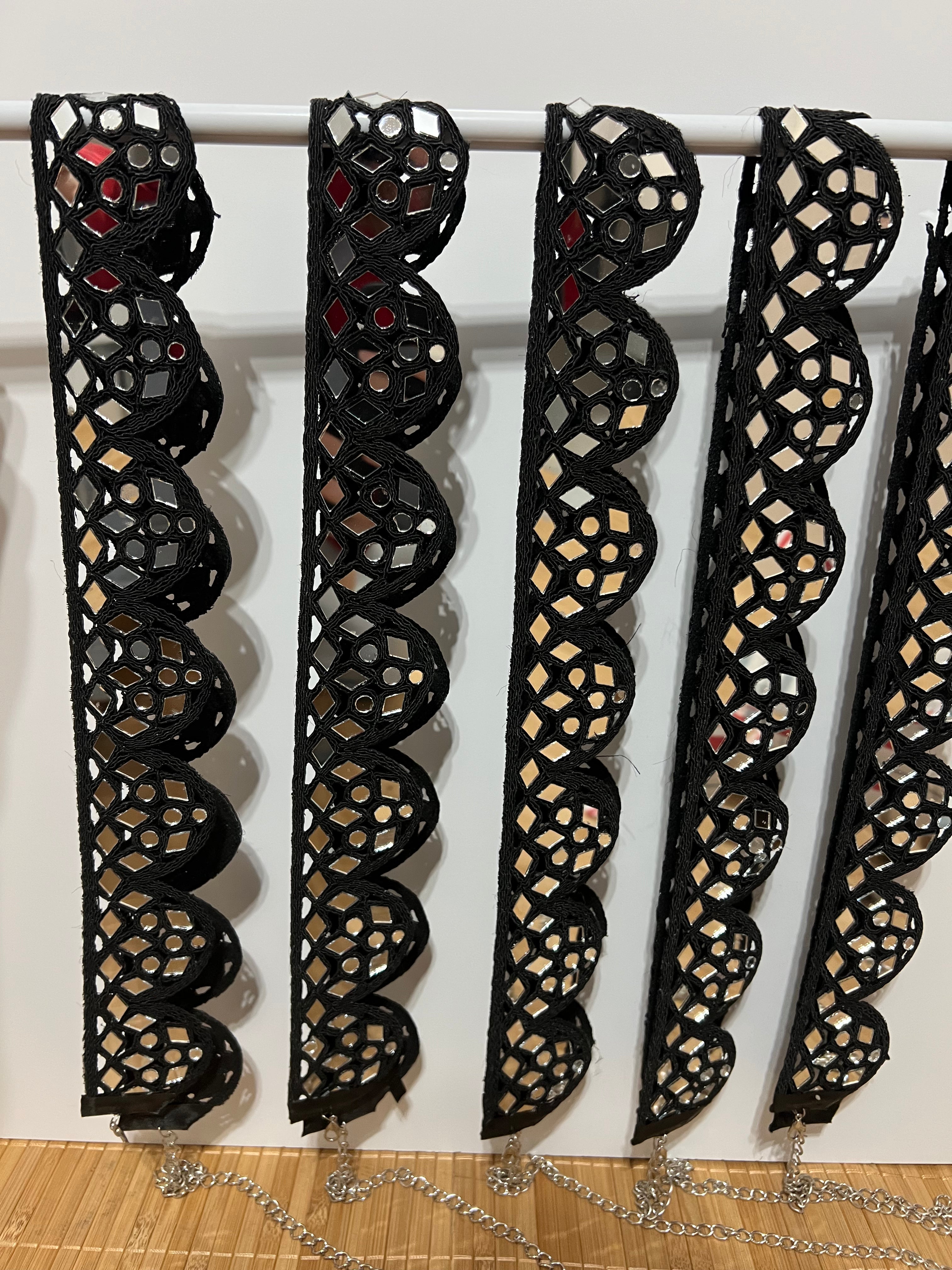 Cinturón espejos Dorado y Plateado mujer con cadena ajustable