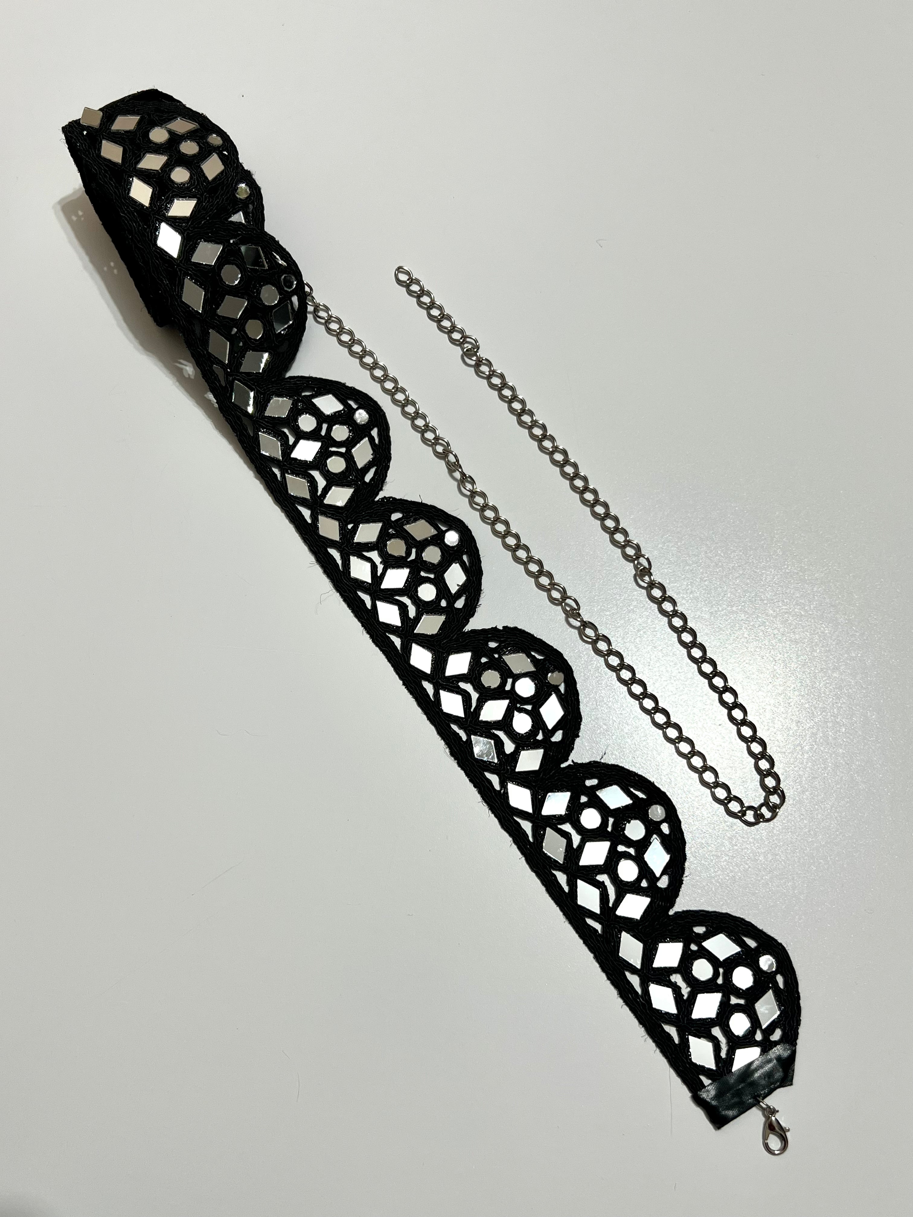 Cinturón espejos Dorado y Plateado mujer con cadena ajustable