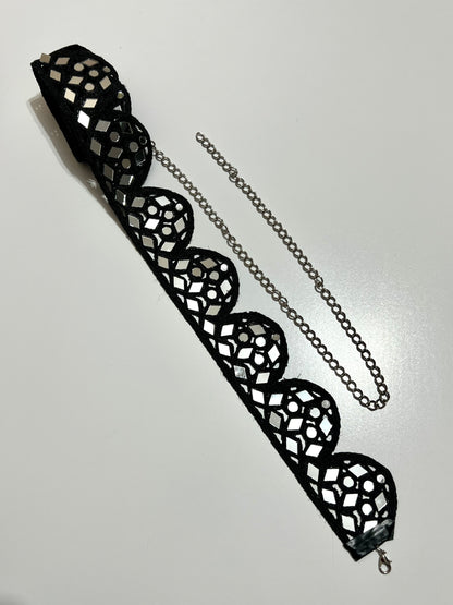 Cinturón espejos Dorado y Plateado mujer con cadena ajustable