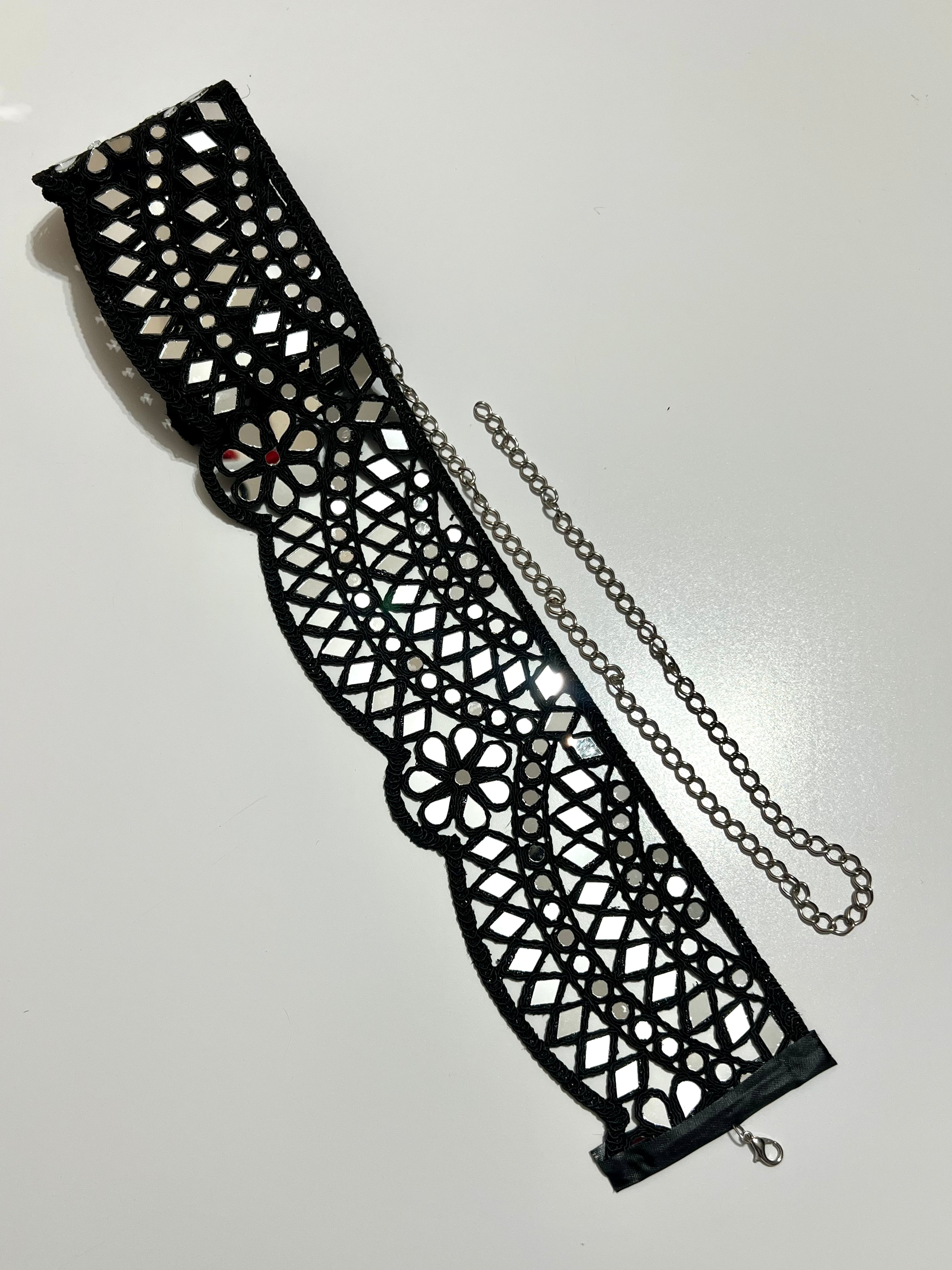 Cinturón espejos Dorado y Plateado mujer con cadena ajustable