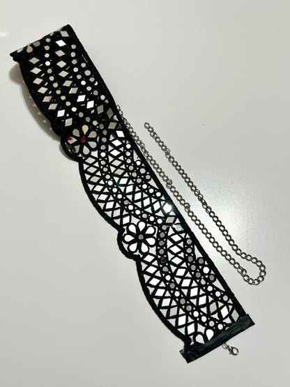 Cinturón espejos Dorado y Plateado mujer con cadena ajustable