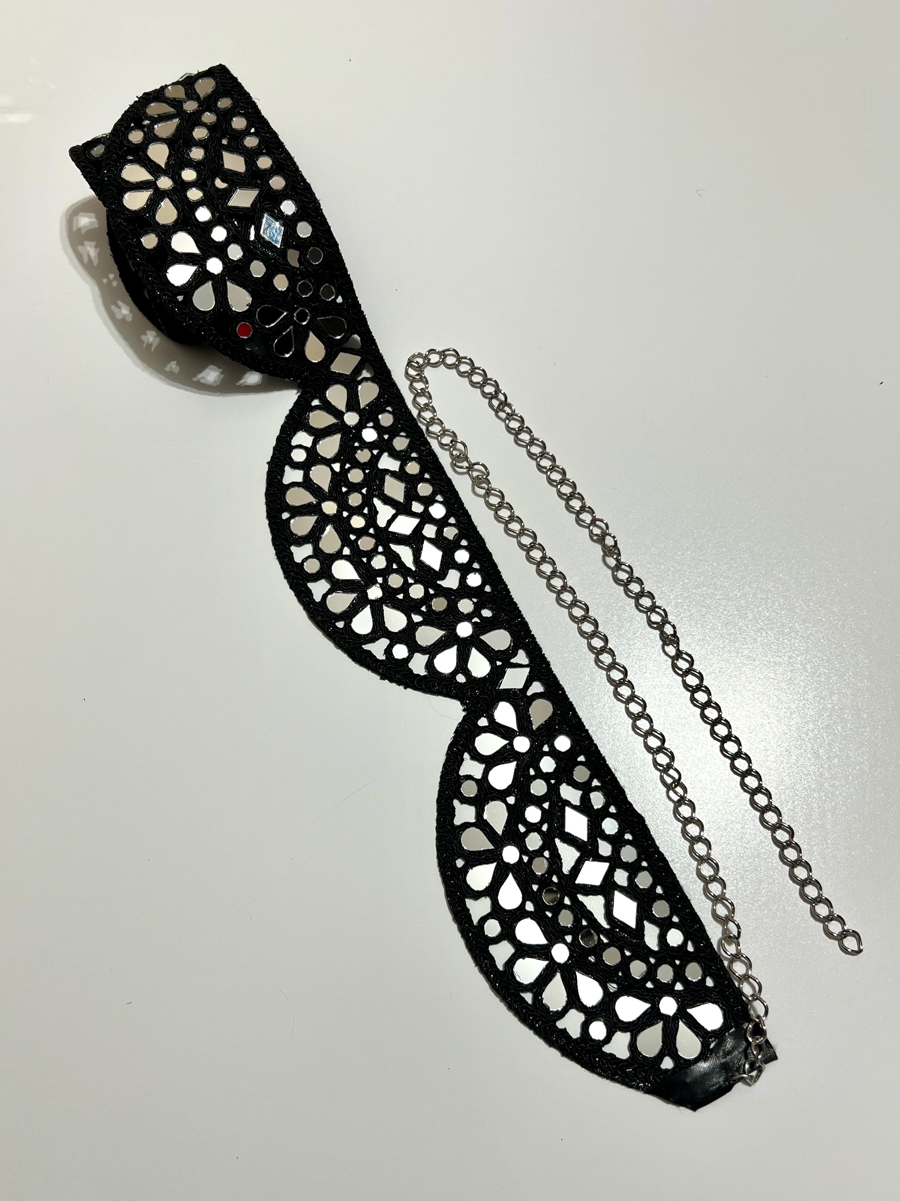 Cinturón espejos Dorado y Plateado mujer con cadena ajustable