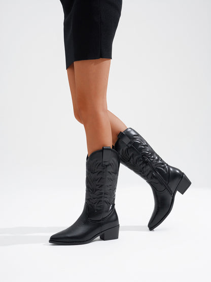 Botas Cowboy 32 cm de Caña Mujer Bordadas | Recomendamos una talla más (36-41)