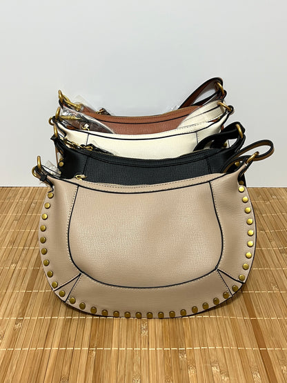 Bolso bandolera con tachuelas | 23x30x9 cm | Bolso para uso diario