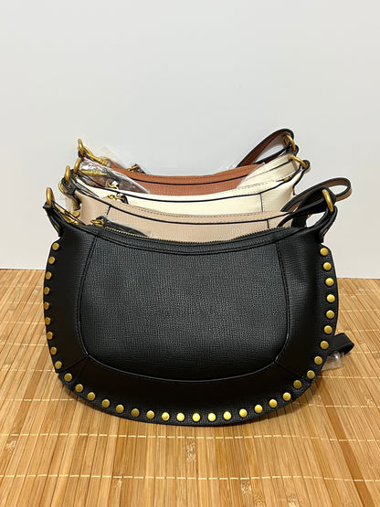 Bolso bandolera con tachuelas | 23x30x9 cm | Bolso para uso diario