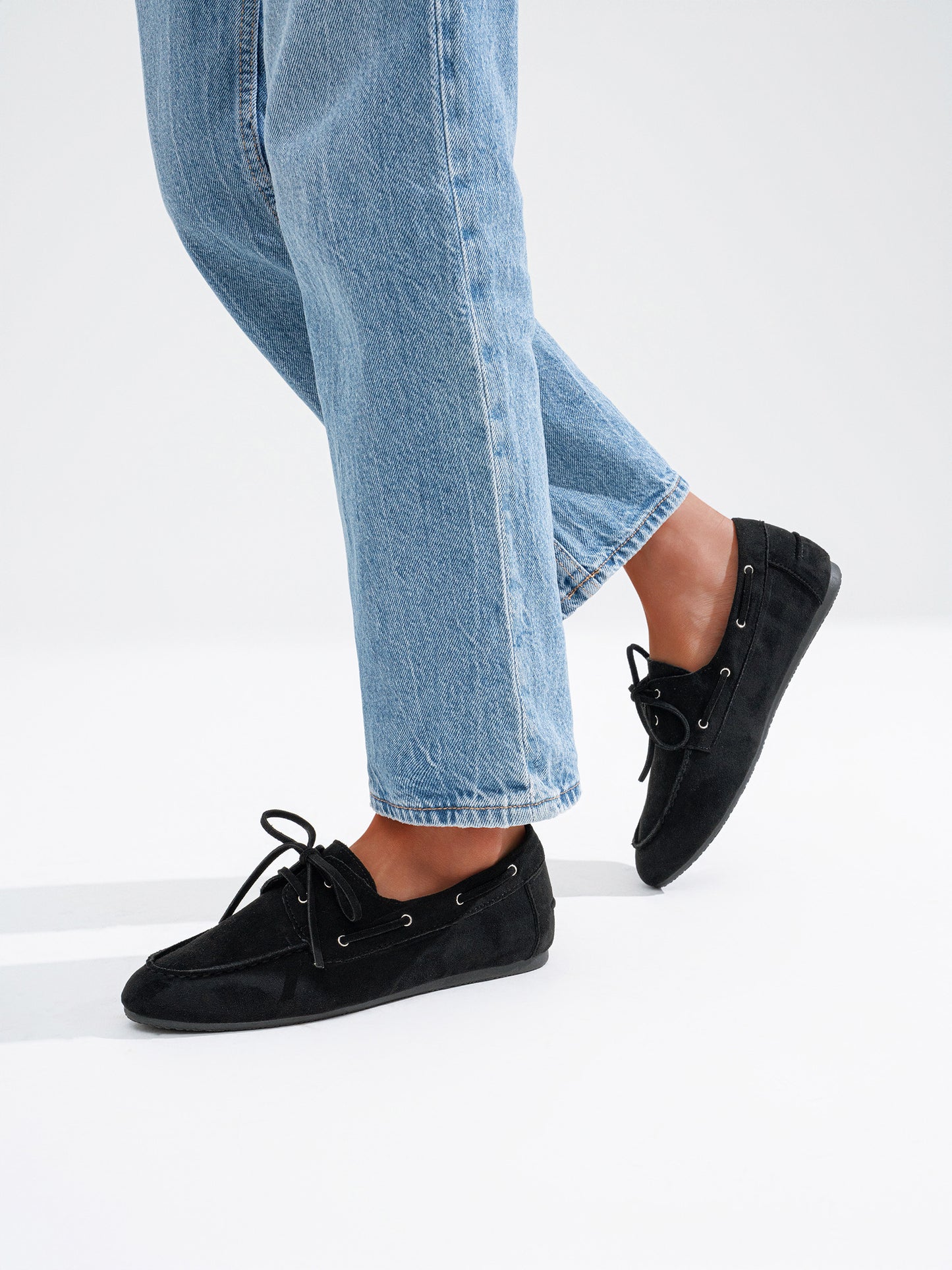 Mocasines Antelina mujer con Cordones – Para uso diario u oficina | Elige tu talla habitual (36 a 41)