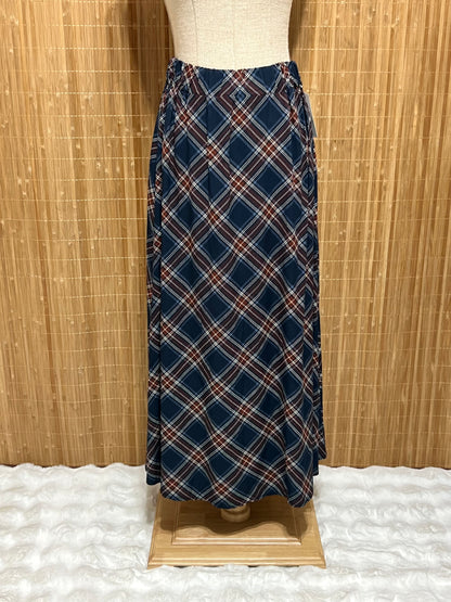Falda larga de Cuadros Tartán tipo escocés mujer – Tejido suave, talla única (34-42)