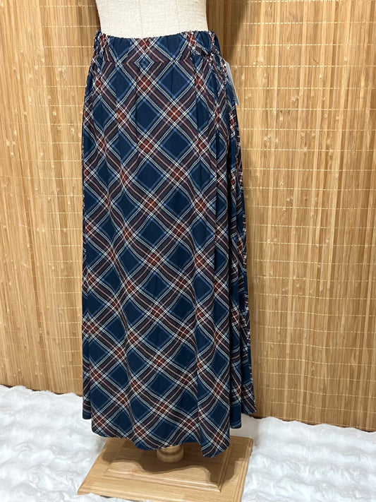 Falda larga de Cuadros Tartán tipo escocés mujer – Tejido suave, talla única (34-42)