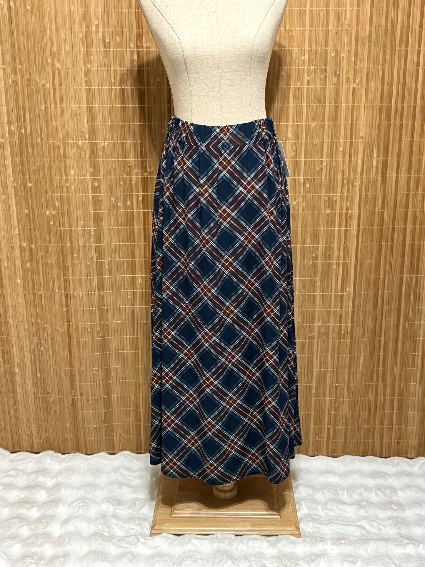 Falda larga de Cuadros Tartán tipo escocés mujer – Tejido suave, talla única (34-42)