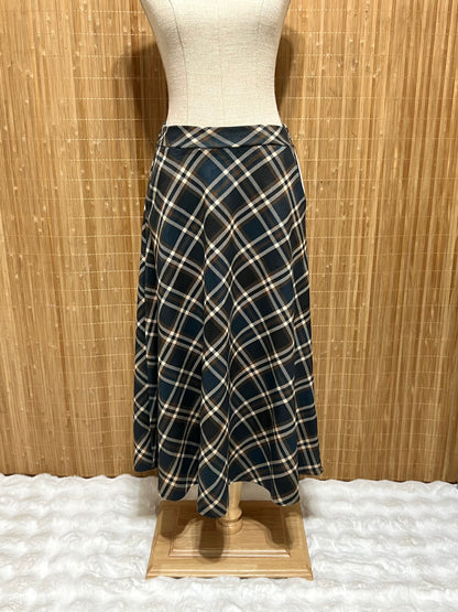 Falda larga de Cuadros Tartán tipo escocés mujer – Tejido suave, talla única (34-42)