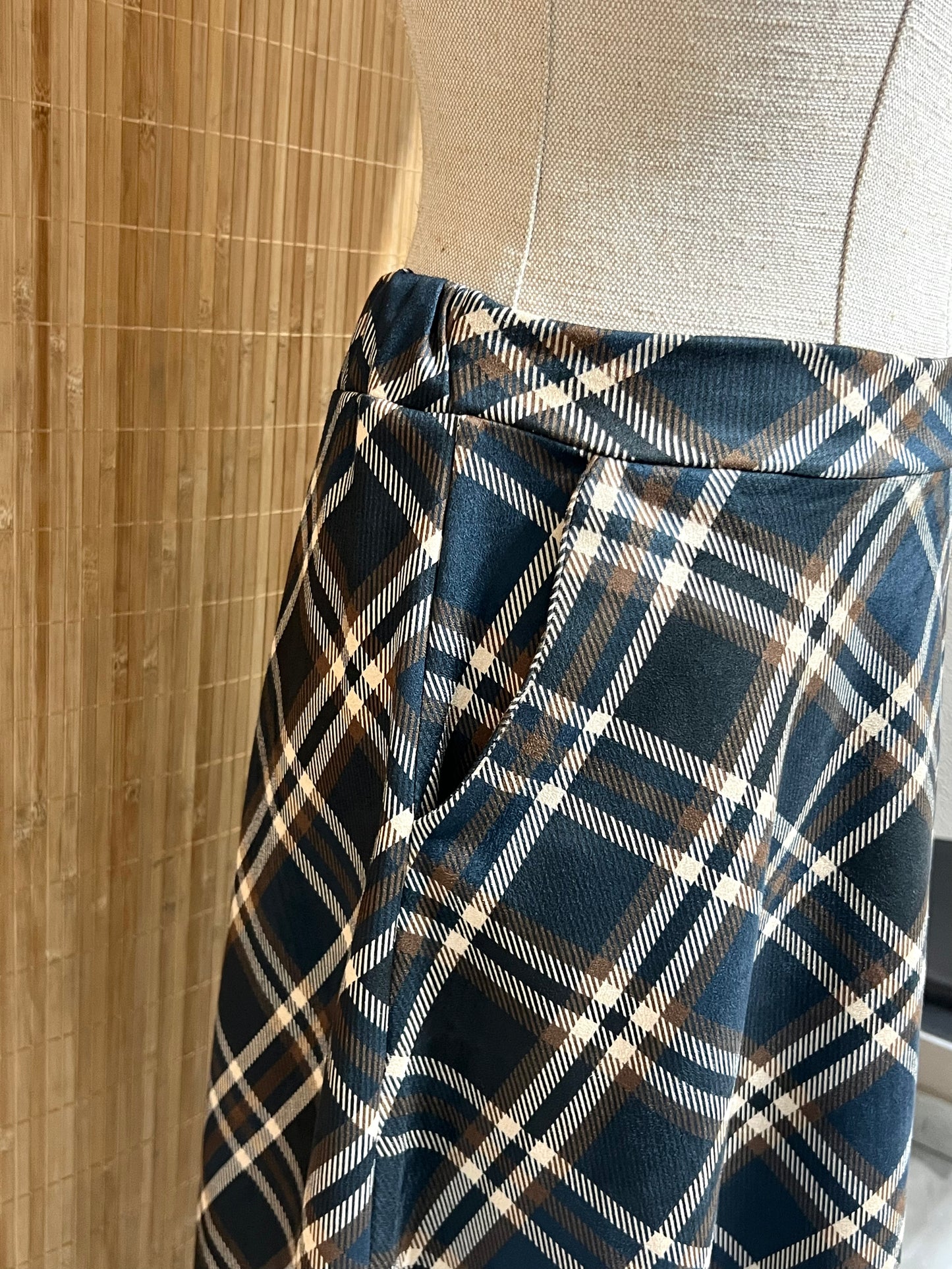 Falda larga de Cuadros Tartán tipo escocés mujer – Tejido suave, talla única (34-42)