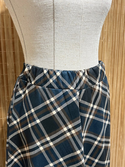 Falda larga de Cuadros Tartán tipo escocés mujer – Tejido suave, talla única (34-42)