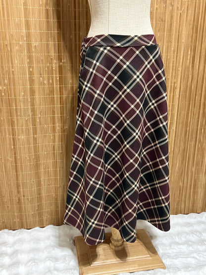 Falda larga de Cuadros Tartán tipo escocés mujer – Tejido suave, talla única (34-42)