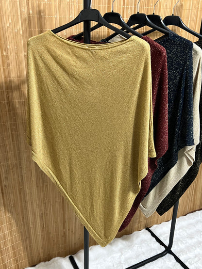 Capa Punto Asimétrica en Pico | Talla Única (XS a XL)