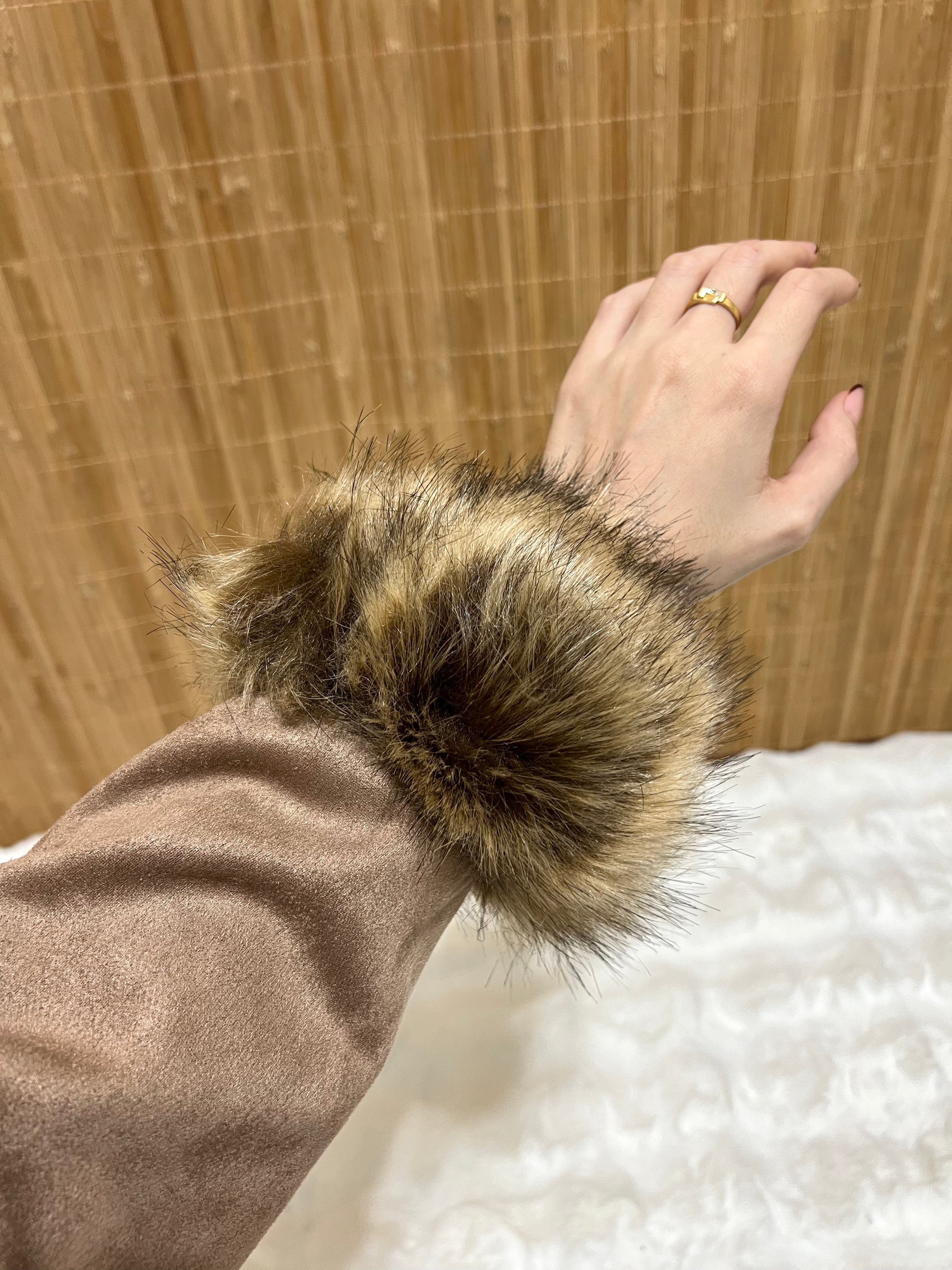 Cuello/Bandana y puños (2) de pelo efecto natural mujer - Comprar junto o separado