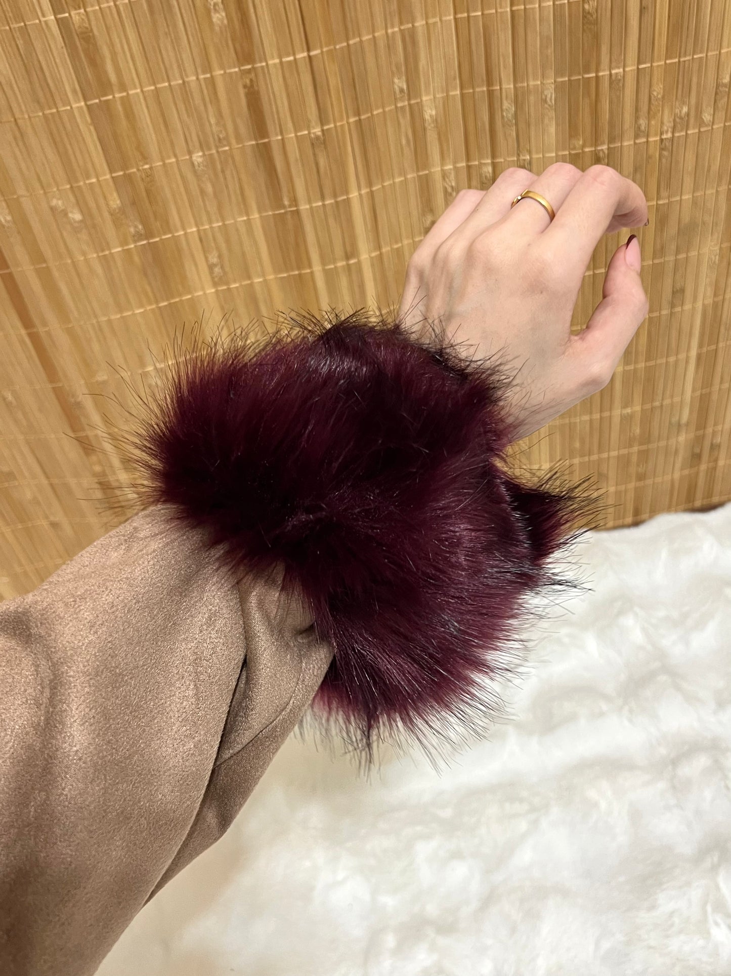 Cuello y puño de pelo efecto natural mujer - Comprar junto o separado