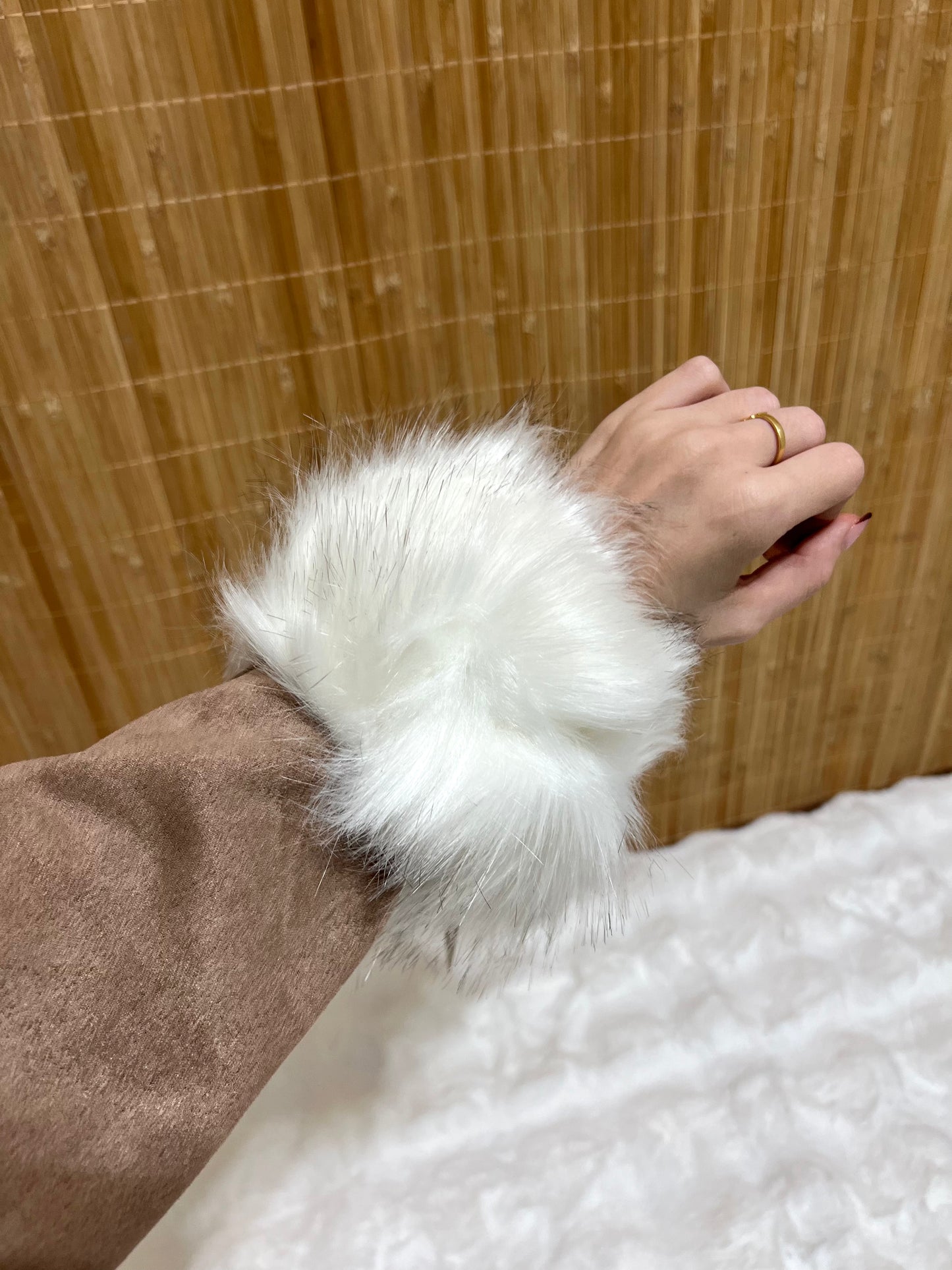 Cuello y puño de pelo efecto natural mujer - Comprar junto o separado