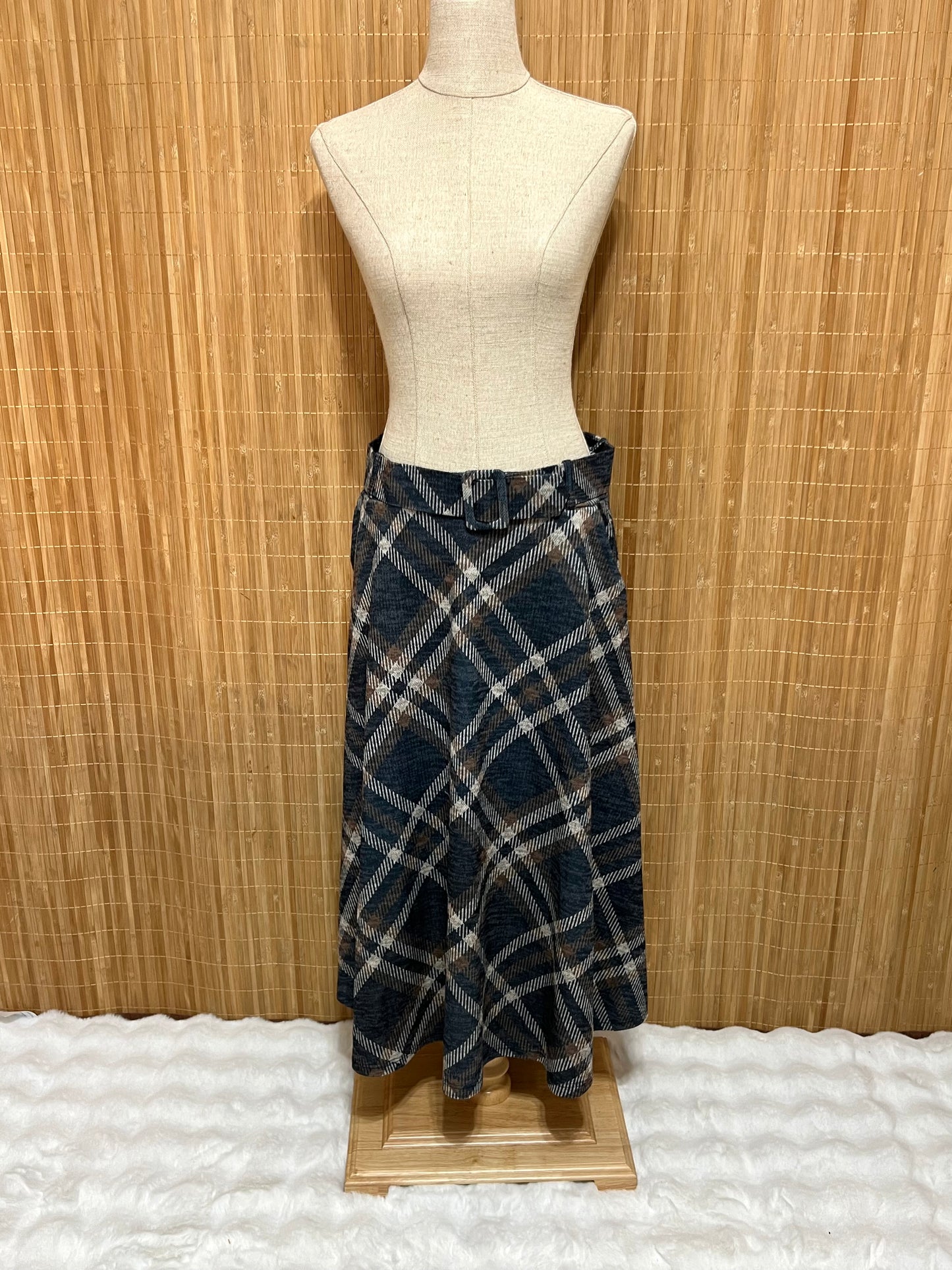 Faldas de Cuadros Tartán largas con Cinturón mujer – Otoño/Invierno